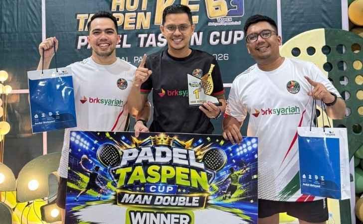 BRK Syariah Raih Juara Turnamen Padel pada HUT ke-63 Taspen