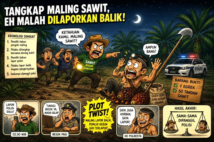 Tangkap Maling Sawit Tengah Malam, Pemilik Kebun Malah Apes Terancam Masuk Penjara!
