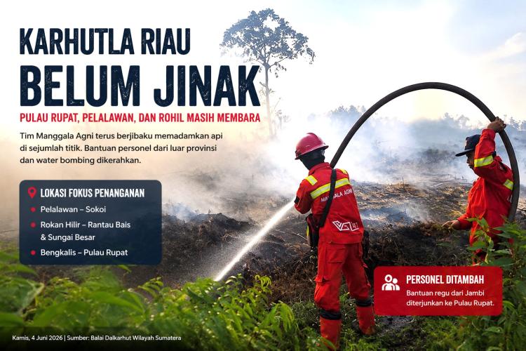 Rupat Membara, Rohil Membengkak! Karhutla Riau Masuk Fase Paling Mencekam