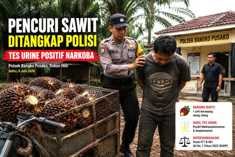 Aksi Maling Sawit di Rohil Terbongkar, Polisi Temukan Fakta Mengejutkan dari Tes Urine