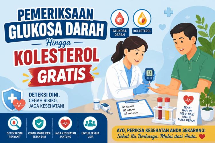 RSUD Arifin Achmad Gelar Pemeriksaan Glukosa Darah Hingga Kolesterol Gratis