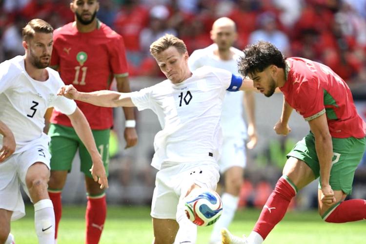 Haaland Dibungkam, Odegaard Menyelamatkan Muka! Norwegia Nyaris Tumbang dari Maroko