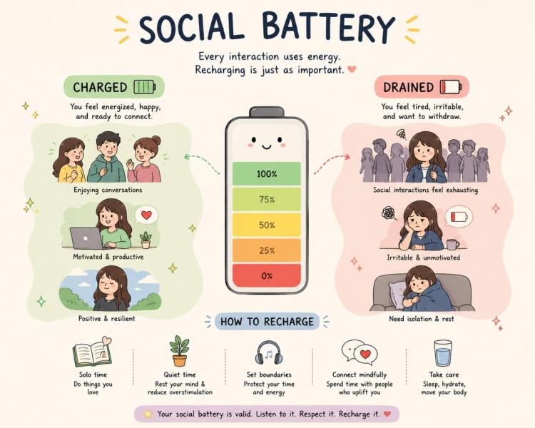 Mengenal ‘Social Battery’, Penyebab Seseorang Tiba-tiba Malas Bersosialisasi dan Mudah Lelah