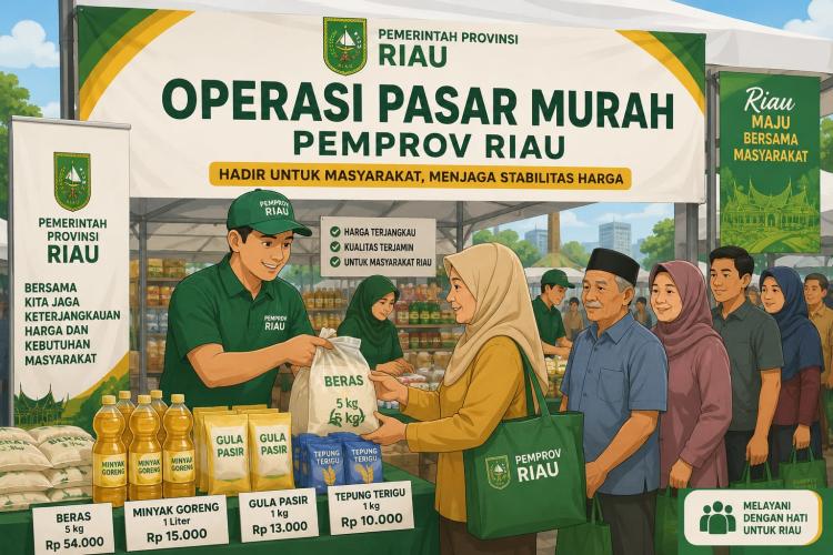 Operasi Pasar Murah Pemprov Riau Pekan Ini Hadir di 4 Lokasi