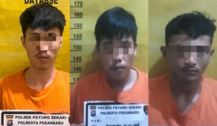 Kompak Embat Motor Kos-kosan, Tiga Bandit Payung Sekaki Berakhir Apes 