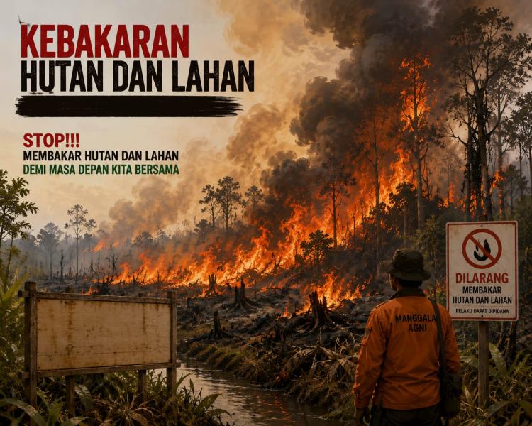 Api Masih Mengancam! Manggala Agni Perkuat Pasukan Padamkan Karhutla di Rengat Indragiri Hulu