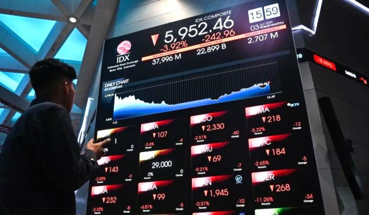 IHSG Ditutup Turun 1,28 Persen ke Level 5.820, Saham Big Caps Jadi Penekan Utama