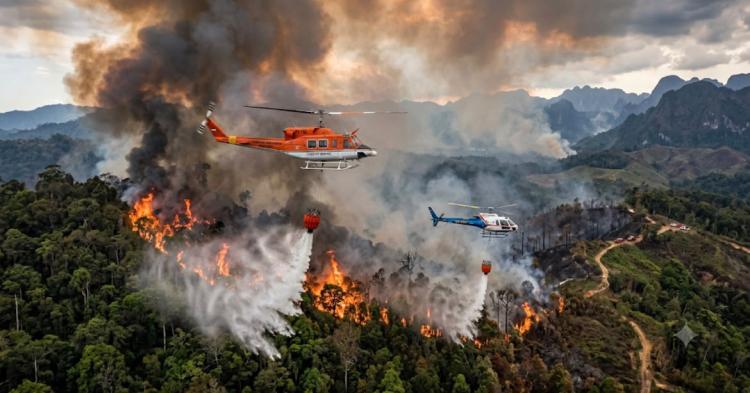 Karhutla di Indragiri Hulu Hanguskan 9,7 Hektar, Pemadaman Libatkan Dua Helikopter