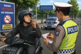 Catat! Merokok Saat Berkendara Jadi Salah Satu Target Buruan Operasi Patuh 2026