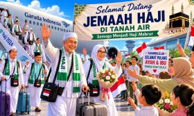 Hari Ini 438 Jemaah Haji Pekanbaru Kloter 4 Pulang, Tiba Bertahap Lewat 3 Penerbangan dari Batam