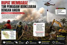 Karhutla Mengamuk di Pulau Rupat, Helikopter dan Pasukan Tambahan Diterjunkan