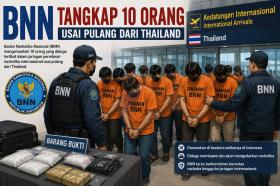 BNN Tangkap 10 Orang Usai Pulang dari Thailand, Benarkah Rombongan HIPMI?