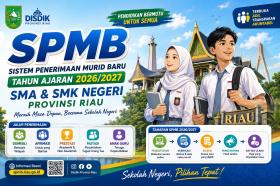 Aktivasi Akun SPMB Riau Tembus 68.322, Disdik Ingatkan Jangan Tunda Pendaftaran