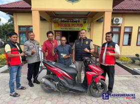 Terungkap! Motor Curian untuk Gasak Kotak Amal Masjid Ternyata Milik Ustad, Polsek Pujud Kembalikan Tepat di Tahun Baru Hijriah