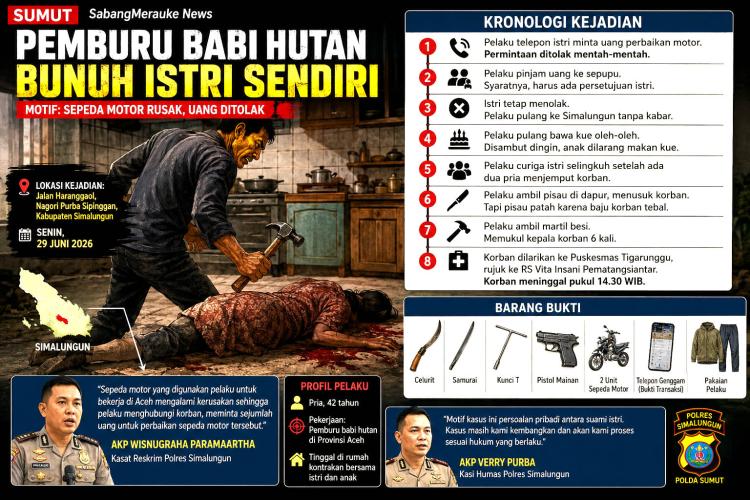 Kue Oleh-oleh Ditolak Jadi Petaka, Suami Kalap Bunuh Istri Pakai Martil