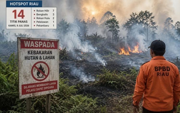 Hotspot Riau Naik Drastis, Rokan Hilir Kembali Jadi Wilayah Terbanyak