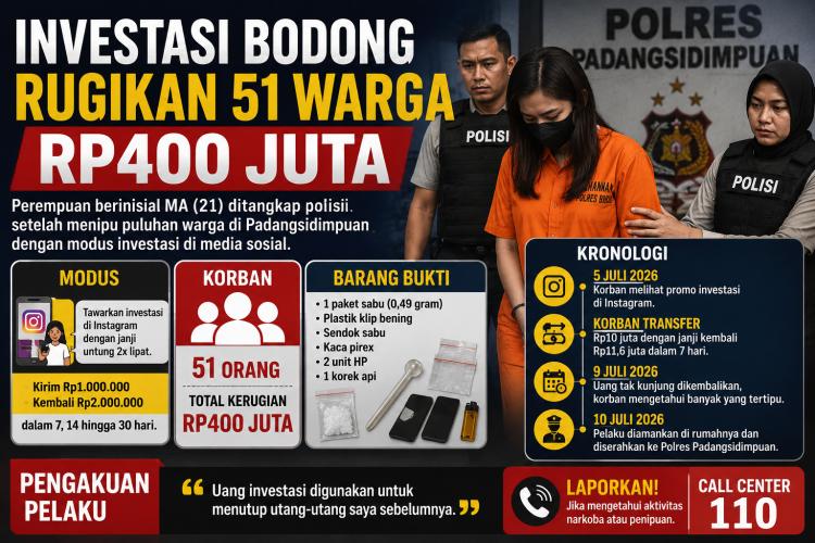 Janji Untung Kilat Berujung Petaka, Polisi Ungkap Investasi Bodong Rugikan 51 Korban