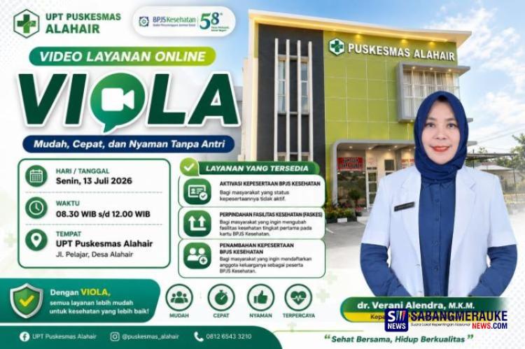 BPJS Kesehatan Dekatkan Layanan JKN, Layanan VIOLA Hadir di  UPT Puskesmas Alahair