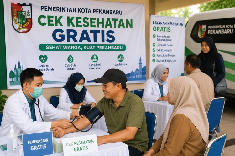 Tak Perlu Bayar, Pemko Pekanbaru Genjot CKG di 21 Puskesmas, Ini Cara Warga Mendapatkan Layanannya