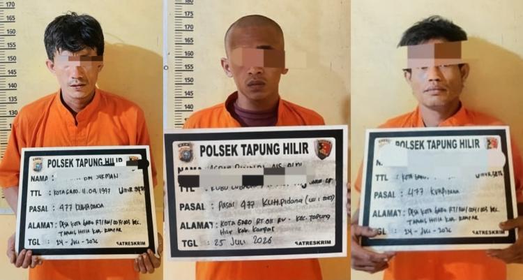 Curi Dinamo Hingga Kabel Kandang Ayam, Tiga Komplotan Diringkus Polisi