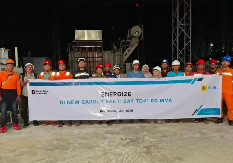 PLN Tingkatkan Keandalan Listrik Jelang Kemerdekaan RI, Trafo 60 MVA GI New Garuda Sakti Resmi Beroperasi