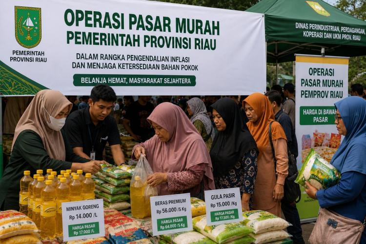 Catat Lokasinya! Pemprov Riau Gelar Operasi Pasar Murah di Kampar dan 4 Kecamatan di Pekanbaru