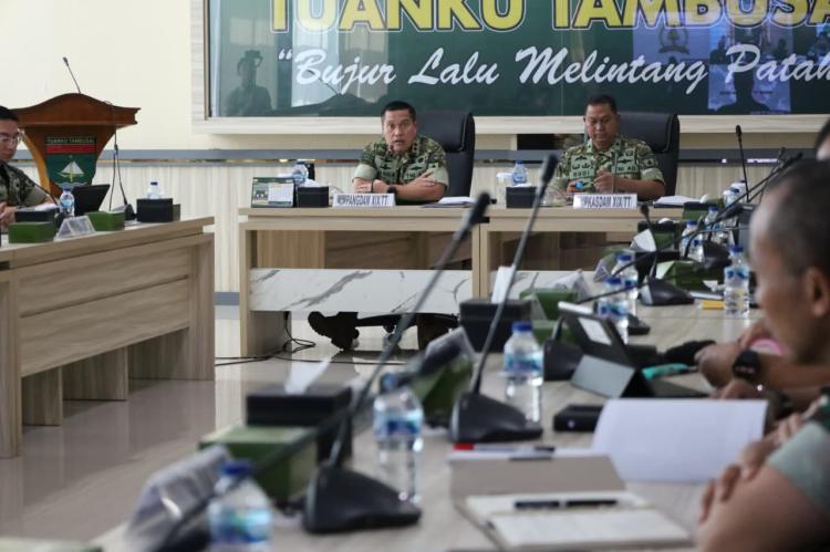 Kodam XIX/Tuanku Tambusai Matangkan Kesiapan Pengamanan Perbatasan RI–PNG Yonif 132/Bima Sakti