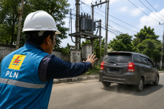 Viral! Mobil Diduga Curi Ampere Listrik Kabur Usai Dipergoki Petugas PLN di Pekanbaru