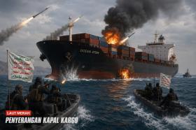 Laut Merah Memanas! Kapal Kargo Diserang Misterius, Jalur Perdagangan Dunia Terancam