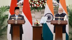 Presiden Prabowo Terima PM Narendra Modi Seusai Pertemuan Bilateral dengan PM Singapura