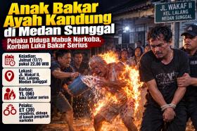 Pengaruh Narkoba Picu Aksi Keji Anak Bakar Ayah di Medan