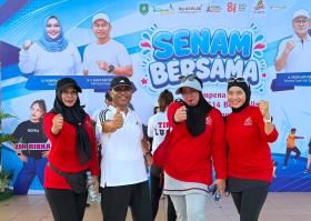 BRK Syariah Bengkalis Dukung Semangat Kebersamaan pada Senam Bersama Hari Jadi ke-514 Kabupaten Bengkalis