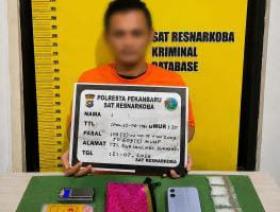 Pengedar Sabu 24 Gram Dibekuk di Pekanbaru, Polisi Kini Kejar Pemasok Utama